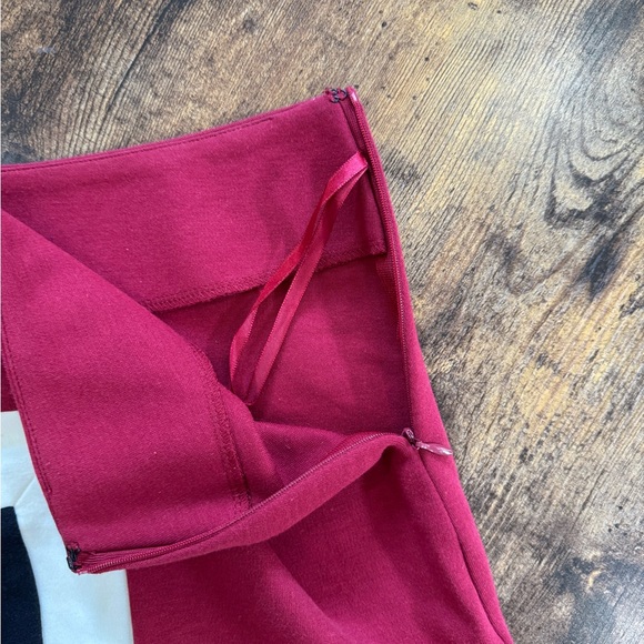 Color block Red, Black, and White Women's Skirt sz6 retro 70’s - Picture 6 of 12